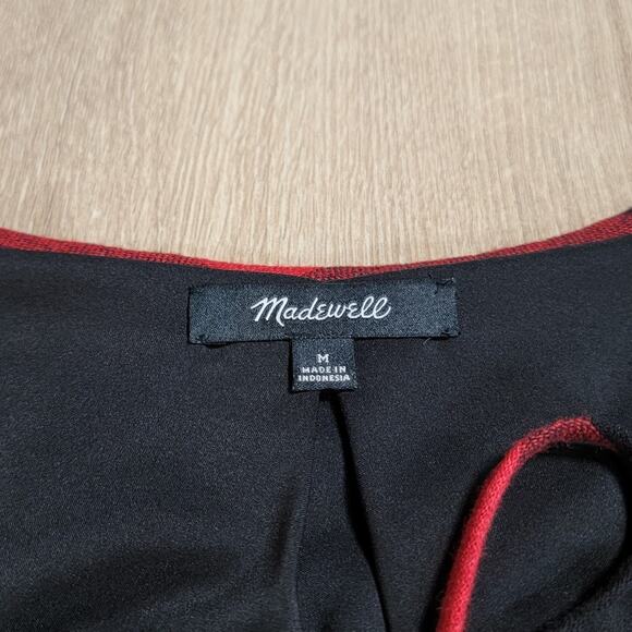 Madewell Size Medium Signal Buffalo Check Plaid Tunic Dress Wool Blend Gingham - Picture 6 of 9